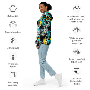 Womens Zip Hoodie - Tropical Thunder 001 Athleisure Exclusive Hoodies Running Womens