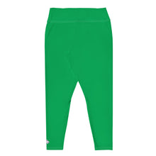 Workout Elegance: Plus Size Solid Color Yoga Pants - Jade