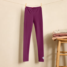 Youth Boys Activewear Leggings – Solid Color Sports & Workout Pants - Tyrian Purple
