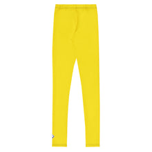 Youth Boys Athletic Compression Leggings – Solid Color Performance Pants - Golden Sun