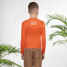 Youth Boys BJJ Compression Shirt – Classic Long Sleeve Jiu-Jitsu Rash Guard – Flamingo