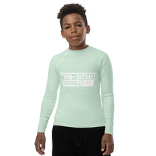 Youth Boys BJJ Fightwear Rash Guard – Long Sleeve Performance Training Top - Surf Crest