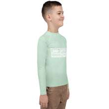 Youth Boys BJJ Fightwear Rash Guard – Long Sleeve Performance Training Top - Surf Crest