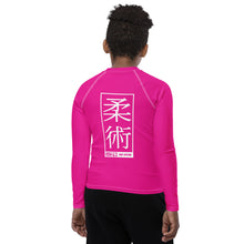 Youth Boys BJJ Rash Guard – Long Sleeve Compression Training Shirt - Hollywood Cerise