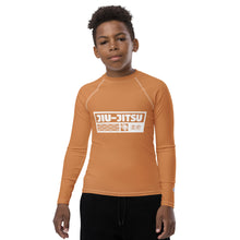 Youth Boys Brazilian Jiu-Jitsu Performance Rash Guard – Long Sleeve Fightwear - Raw Sienna