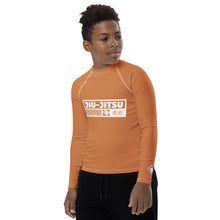 Youth Boys Brazilian Jiu-Jitsu Performance Rash Guard – Long Sleeve Fightwear - Raw Sienna