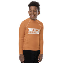 Youth Boys Brazilian Jiu-Jitsu Performance Rash Guard – Long Sleeve Fightwear - Raw Sienna