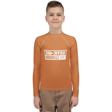 Youth Boys Brazilian Jiu-Jitsu Performance Rash Guard – Long Sleeve Fightwear - Raw Sienna