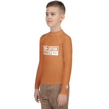 Youth Boys Brazilian Jiu-Jitsu Performance Rash Guard – Long Sleeve Fightwear - Raw Sienna