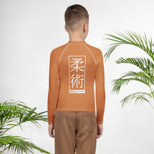 Youth Boys Brazilian Jiu-Jitsu Performance Rash Guard – Long Sleeve Fightwear - Raw Sienna