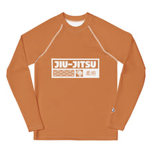 Youth Boys Brazilian Jiu-Jitsu Performance Rash Guard – Long Sleeve Fightwear - Raw Sienna