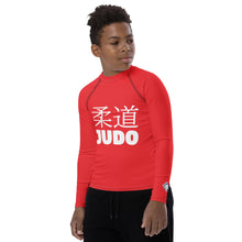 Youth Boys Classic Judo Rash Guard – Long Sleeve Martial Arts Top - Scarlet