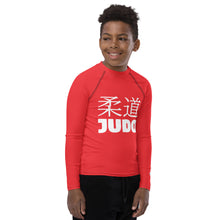 Youth Boys Classic Judo Rash Guard – Long Sleeve Martial Arts Top - Scarlet