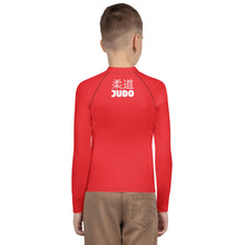 Youth Boys Classic Judo Rash Guard – Long Sleeve Martial Arts Top - Scarlet