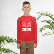 Youth Boys Classic Judo Rash Guard – Long Sleeve Martial Arts Top - Scarlet