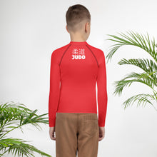 Youth Boys Classic Judo Rash Guard – Long Sleeve Martial Arts Top - Scarlet