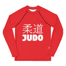 Youth Boys Classic Judo Rash Guard – Long Sleeve Martial Arts Top - Scarlet