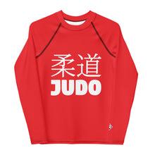 Youth Boys Classic Judo Rash Guard – Long Sleeve Martial Arts Top - Scarlet