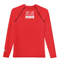 Youth Boys Classic Judo Rash Guard – Long Sleeve Martial Arts Top - Scarlet