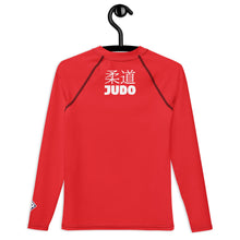 Youth Boys Classic Judo Rash Guard – Long Sleeve Martial Arts Top - Scarlet