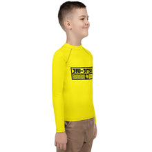 Youth Boys Grappling Compression Shirt – Long Sleeve BJJ Rash Guard - Golden Sun
