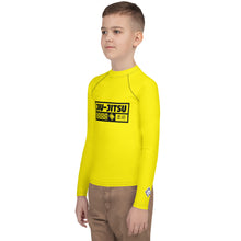 Youth Boys Grappling Compression Shirt – Long Sleeve BJJ Rash Guard - Golden Sun