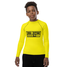 Youth Boys Grappling Compression Shirt – Long Sleeve BJJ Rash Guard - Golden Sun