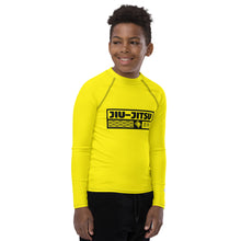 Youth Boys Grappling Compression Shirt – Long Sleeve BJJ Rash Guard - Golden Sun