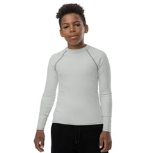 Youth Boys Grappling Rash Guard – Long Sleeve Solid Sportswear – Smoke