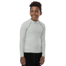 Youth Boys Grappling Rash Guard – Long Sleeve Solid Sportswear – Smoke