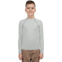 Youth Boys Grappling Rash Guard – Long Sleeve Solid Sportswear – Smoke