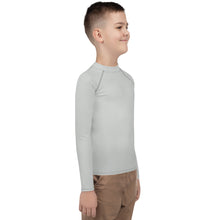 Youth Boys Grappling Rash Guard – Long Sleeve Solid Sportswear – Smoke