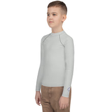 Youth Boys Grappling Rash Guard – Long Sleeve Solid Sportswear – Smoke
