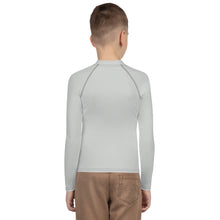 Youth Boys Grappling Rash Guard – Long Sleeve Solid Sportswear – Smoke