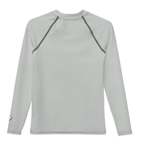 Youth Boys Grappling Rash Guard – Long Sleeve Solid Sportswear – Smoke