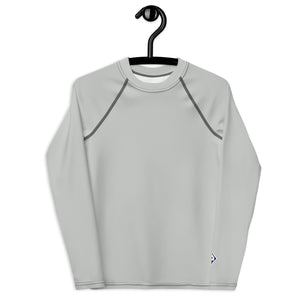 Youth Boys Grappling Rash Guard – Long Sleeve Solid Sportswear – Smoke