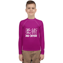 Youth Boys Jiu-Jitsu Apparel – Long Sleeve Classic BJJ Rash Guard – Vivid Purple