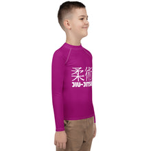 Youth Boys Jiu-Jitsu Apparel – Long Sleeve Classic BJJ Rash Guard – Vivid Purple