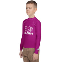Youth Boys Jiu-Jitsu Apparel – Long Sleeve Classic BJJ Rash Guard – Vivid Purple