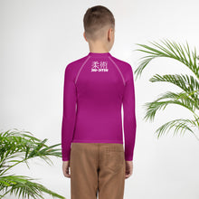 Youth Boys Jiu-Jitsu Apparel – Long Sleeve Classic BJJ Rash Guard – Vivid Purple