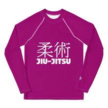 Youth Boys Jiu-Jitsu Apparel – Long Sleeve Classic BJJ Rash Guard – Vivid Purple