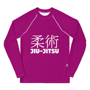 Youth Boys Jiu-Jitsu Apparel – Long Sleeve Classic BJJ Rash Guard – Vivid Purple