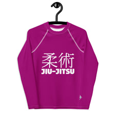 Youth Boys Jiu-Jitsu Apparel – Long Sleeve Classic BJJ Rash Guard – Vivid Purple
