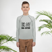 Youth Boys Jiu-Jitsu Training Shirt – Long Sleeve Classic Rash Guard – Smoke