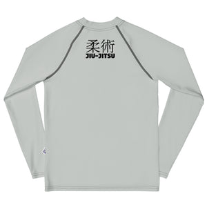 Youth Boys Jiu-Jitsu Training Shirt – Long Sleeve Classic Rash Guard – Smoke