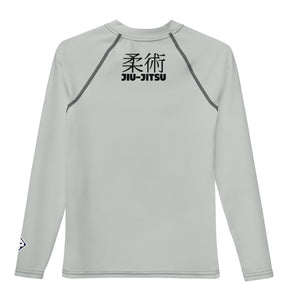 Youth Boys Jiu-Jitsu Training Shirt – Long Sleeve Classic Rash Guard – Smoke