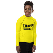 Youth Boys Judo Athletic Rash Guard – Long Sleeve Martial Arts Performance Wear - Golden Sun Boys Exclusive Judo Long Sleeve Rash Guard Youth