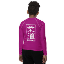 Youth Boys Judo Performance Shirt – Long Sleeve Compression Rash Guard - Vivid Purple Boys Exclusive Judo Long Sleeve Rash Guard Youth