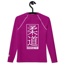 Youth Boys Judo Performance Shirt – Long Sleeve Compression Rash Guard - Vivid Purple Boys Exclusive Judo Long Sleeve Rash Guard Youth