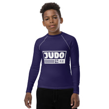 Youth Boys Judo Rash Guard – Long Sleeve Compression Top for Martial Arts Training - Midnight Blue